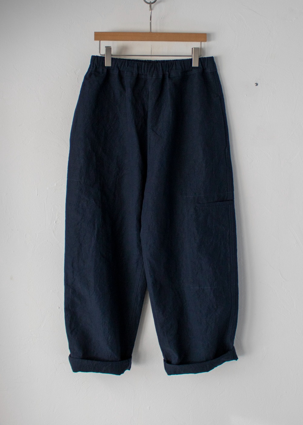 PLUCK - Wide Pants With Elastic Waist Thiigh Pocket